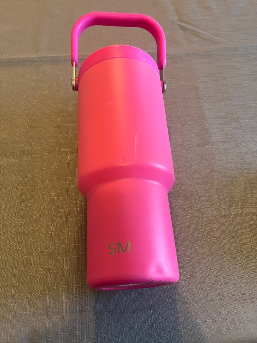 SM Pink Insulated Travel Tumbler with Handle